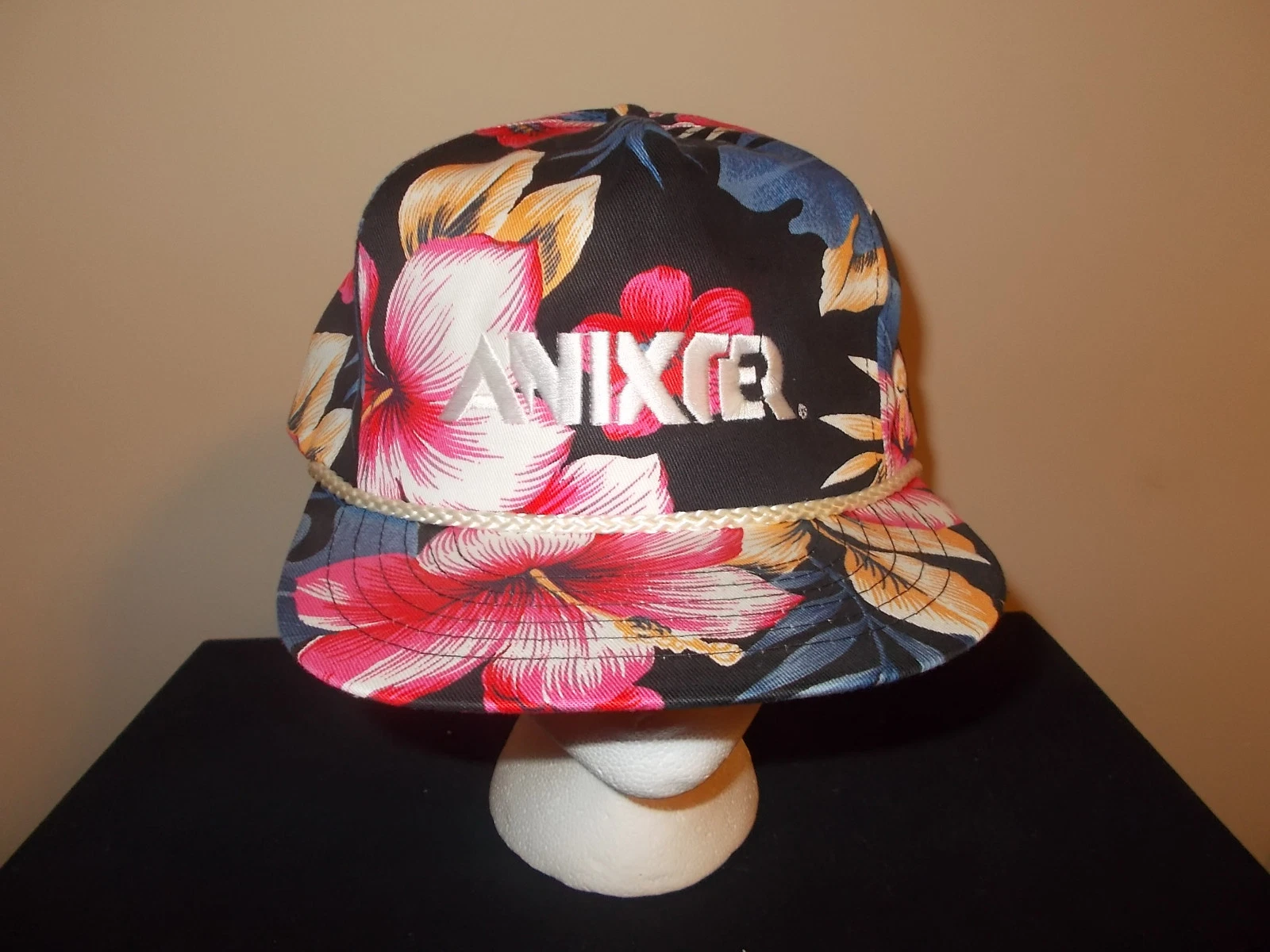 VTG 1990s Anixter Hawaiian Flower Pattern Fresh Prince supreme style hat sku1