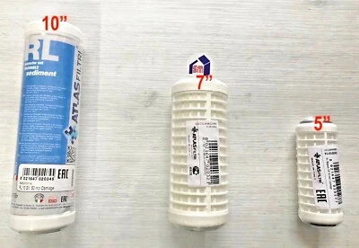 FILTRO ACQUA CARTUCCIA RETE FILTRANTE LAVABILE RL SX 10 7 5 MCR 50 ATLAS ITALIA