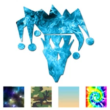 Jester Mask Clown Scary - Decal Sticker - Multiple Patterns & Sizes - ebn406