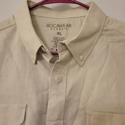 Rocawear Men's Lunar Rock Linen Short Sleeve Shirt Size XL NWT - Picture 2 of 8