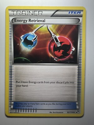 energy retrieval pokemon card value Pokemon Evolutions Uncommon Energy Retrieval #77