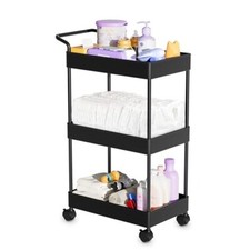 Volnamal Baby Diaper Caddy, Plastic Movable Cart for Newborn Nursery Essentials