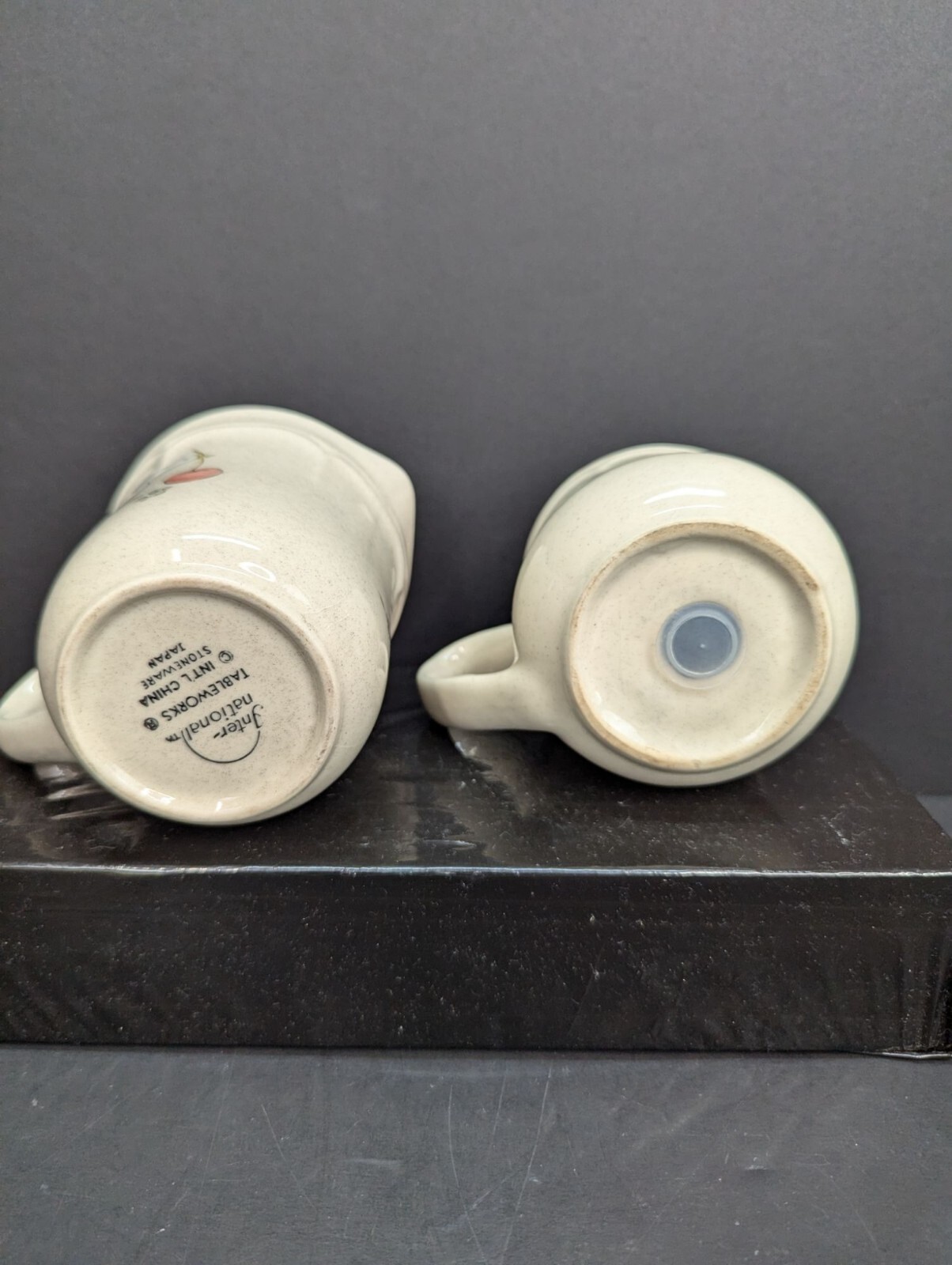 Inter-national Tableworks Stoneware Marmalade Creamer Jug and Pepper Shaker