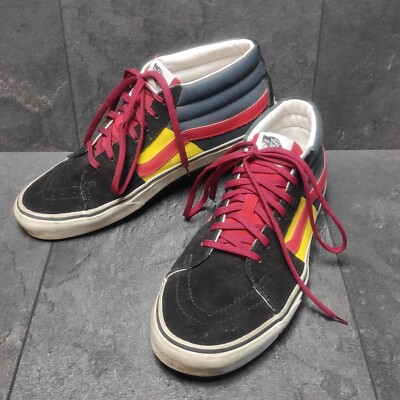 Vans Sneaker SK8 Mid Bunt Gr. 44,5 Rot Gelb Schwarz Blau 