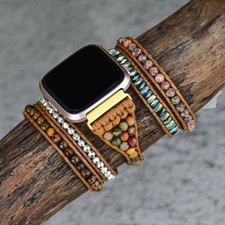 Bohemian Watch Band Handmade Turquoise Strap for Fitbit Versa 2/Versa/Versa Lite