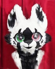 Fursuit Long Fur Husky Fox Mascot Head Party Halloween Fur Cosplay-Promotion A60