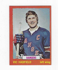 1973-74 TOPPS VIC HADFIELD #181 NEW YORK RANGERS