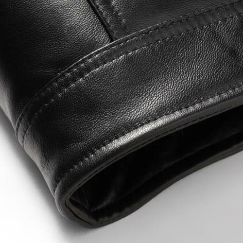 Invierno Para hombres Calce Ajustado Cuero Real Visón Forrado de Piel Parka de Negocios Solapa L - Imagen 5 de 9