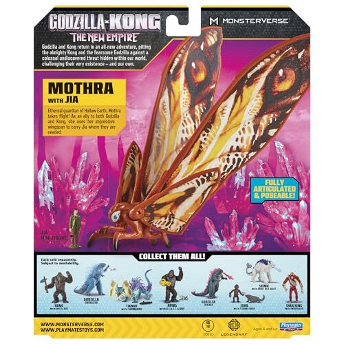 Godzilla x Kong The New Empire 6-Inch Mothra Action Figure Toy Includes Mini Jia - Picture 6 of 7