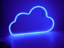 LED Blue Cloud Neon Style Decorative Light Battery or USB BIN W281