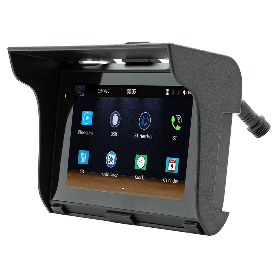 5in GPS Navigation MP5 Video Player Portable Motorcycle Wireless Android Carplay - Image 4 of 4