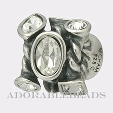 Authentic Chamilia Sterling Silver Marquis Clear Bead JC-2A *RETIRED*