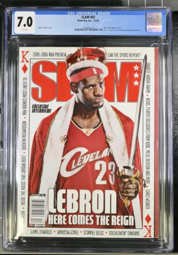 2005 SLAM Magazine #93 Lebron James CGC Graded 7.0 Here Comes the Reign Cavs