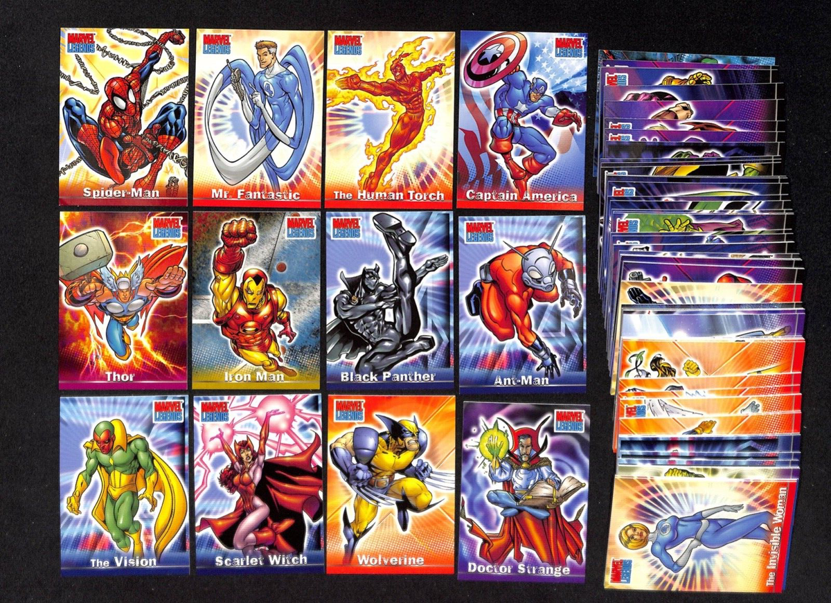 2001 Marvel Legends Topps Set Complete 72 Cards Spider-Man