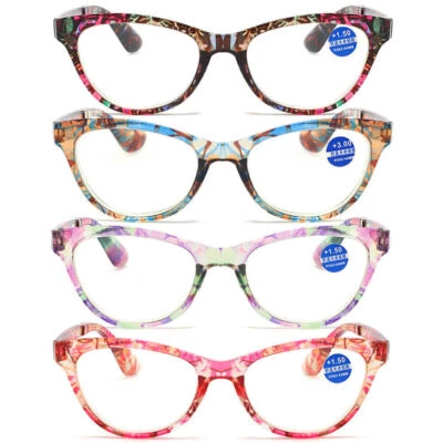 MARKENLOS Blume Lese Brille Damen Lesebrille Anti-Blaulicht Sehhilfe Leser 1.0 2.0 3.0 4.0