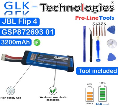 GLK Akku Batterie 3000mAh Li-Po für JBL Flip 4, Special Edition (GSP872693 01)