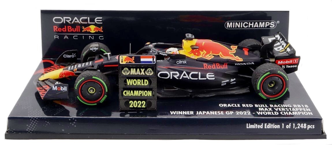 Minichamps Red Bull RB18 #1 Winner Japanese GP 2022 - Max Verstappen 1/43 Scale