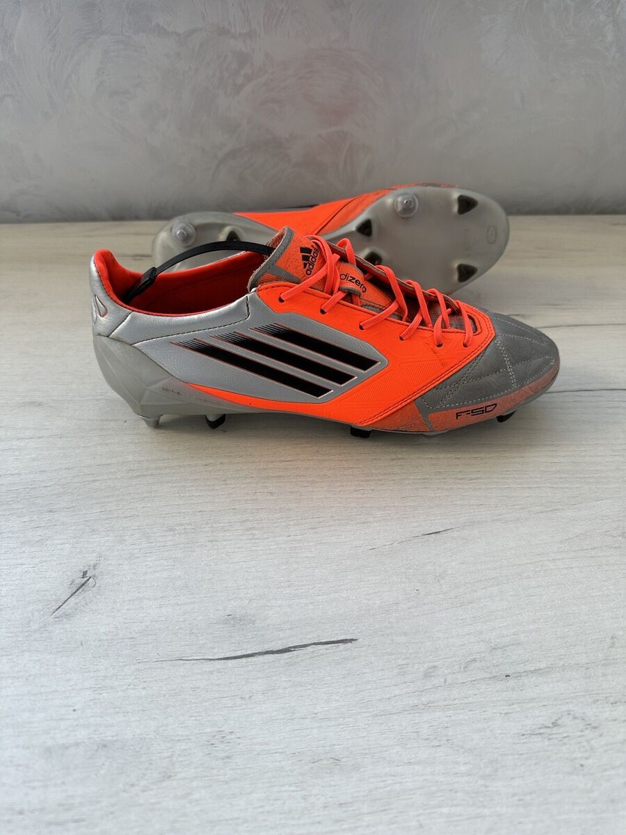 Adidas Adizero F50 Silver Orange Football Cleats Boots Adidas Adizero F50 Silver Orange Football Cleats Boots