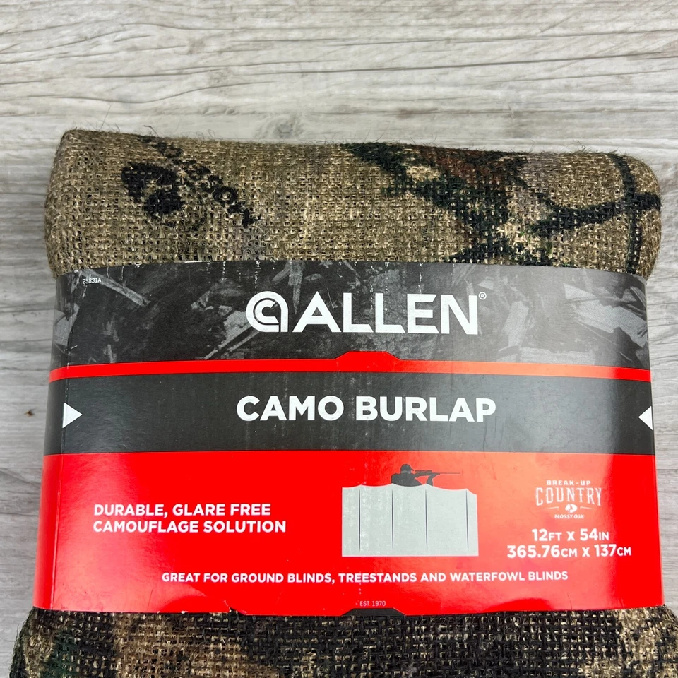 Allen 54in x 12ft Burlap Oakbrush Camo Blind - 2566 New - Image 2 of 4