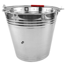 Edelstahleimer 12 L Metalleimer Lebensmitteleimer Futter-/ Garten-/ Kücheneimer 