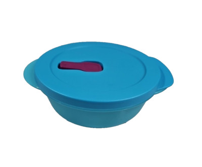 Tupperware CrystalWave Plus Bowl 2 1/2 Cup Aqua 2645A w/Lid Vent Micro Safe