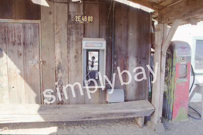 2 Photo Slides MCI Phone Booth & Flying Gasoline Pump, China Camp, CA 2000