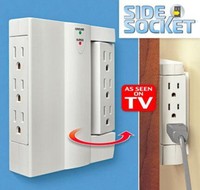 Side Socket 6 Outlet Surge Protector Swivel Wall Power Strip As Seen On Tv on sale Side Socket 6 Outlet Surge Protector Swivel Wall Power Strip As Seen On Tv on sale