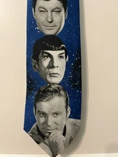 Star Trek Neck Tie Captain Kirk Spock Dr McCoy Bones Original Crew Paramount