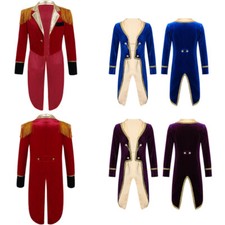 Boy Halloween Medieval Prince Cosplay Costume Long Sleeve Tuxedo Tailcoat Jacket