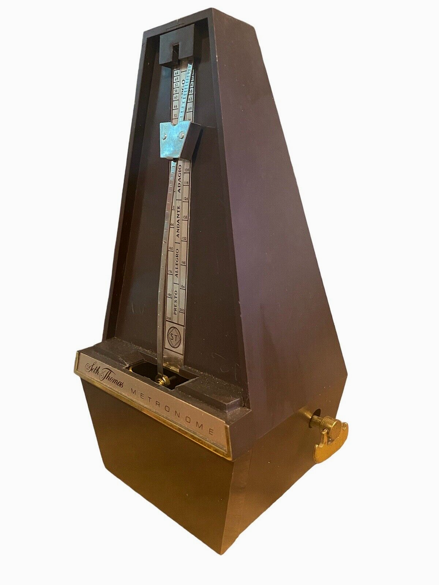 VINTAGE SETH THOMAS METRONOME DE MAELZEL WIND UP MUSIC TIMER MDL