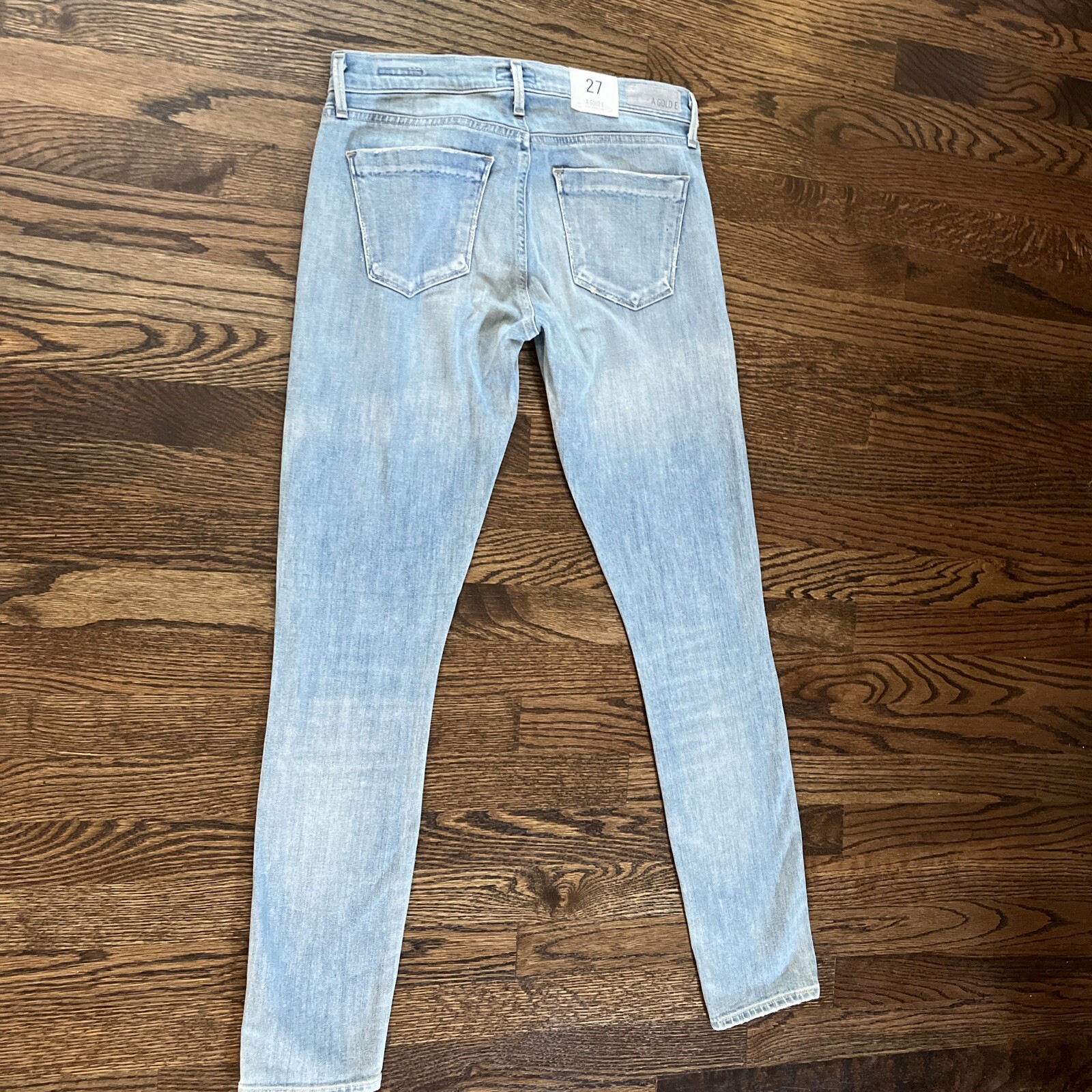 Agolde Womens Colette Skinny Slim distressed Blue Lagoon wash jeans 29 x 29 NWT - View 11