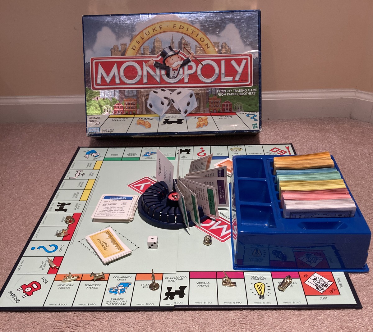 Monopoly Deluxe Edition Board Game Parker Brothers 1998 Pot Of