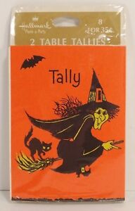 Hallmark Halloween  Witch Tally  Cards Sealed Package 8 