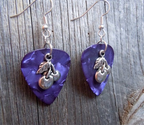 Pendientes púas para guitarra Cherry Charm - Elige tu color - Imagen 5 de 9
