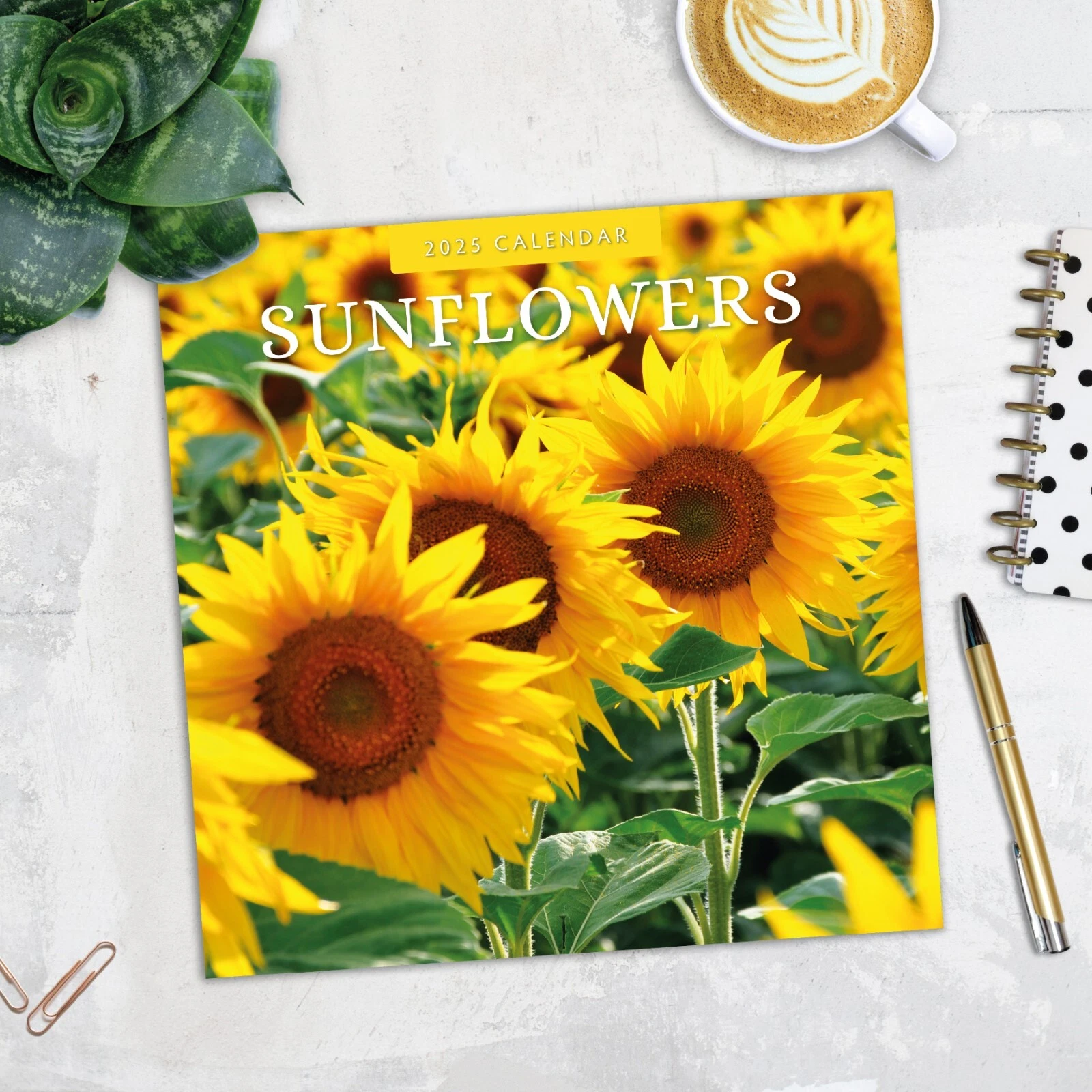 Sunflowers 2025 Square Wall Calendar
