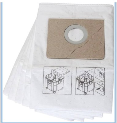 5 Pack Fein Fleece Filter Bag for Turbo Vacuums Tear-Resistant Nonwoven Turbo II