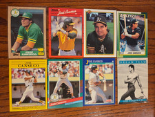 Jose Canseco Baseball Card Lot with 1987 Topps Rookie - 8 cards