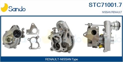 Turbocompressor Sovralimentazione STC71001.7 SANDO für RENAULT NISSAN