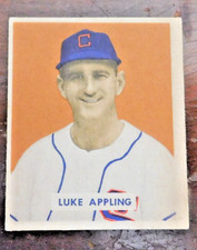 1949 bowman baseball card # 175 luke appling  beautiful card nice corners
