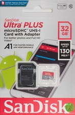 SanDisk Ultra Plus SDHC UHS-I Card 32GB/130MB/S