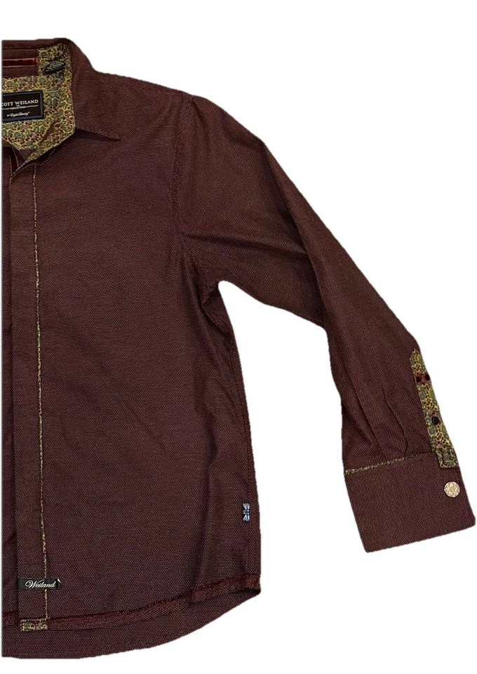 Camisa de vestir Scott Weiland The Collection By English Laundry - XL - Borgoña Foto 3 de 4