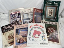 Vintage Cross Stitch Pattern Lot Sanrio My Melody Leisure Arts Christmas Ribbon