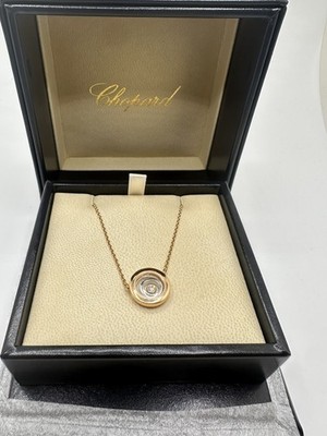 Chopard Happy Spirit Necklace 18k Rose & White Gold Ladies Pendant 798231-9001