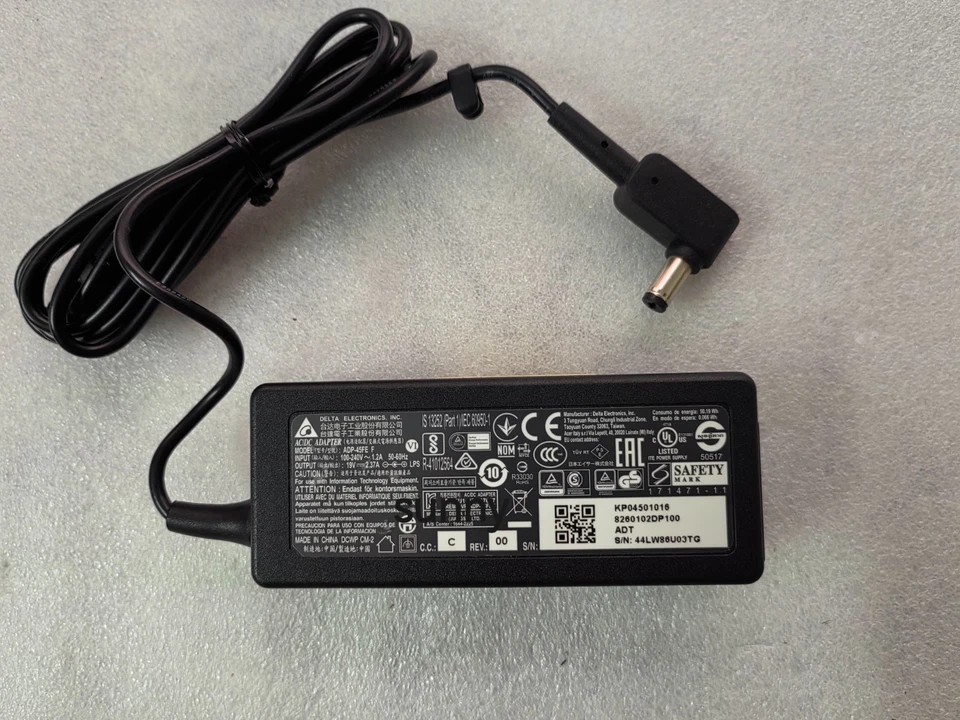 原始设备制造商 19V2.37A ADP-45FE F 适用于宏碁 Aspire A315-56 N19C1 15.6 英寸笔记本电脑 5.5*1.7 毫米 45W — 第 4/4 张图片