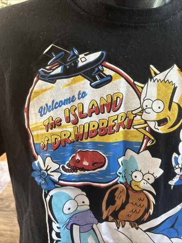 Simpsons Treehouse of Horror Island of Dr. Hibbert Schwarz T-Shirt Herren Gr. L Neu mit Etikett - Bild 2 von 5
