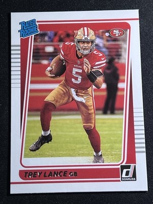 TREY LANCE 2021 PANINI DONRUSS #254 RATED ROOKIE RC 49ERS