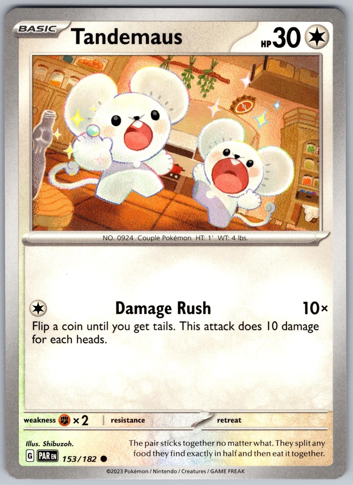 Tandemaus 153/182 Common Paradox Rift Pokemon Near Mint