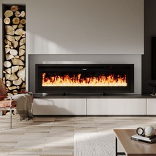 42/50/60" Home Electric Fireplace Wall Mounted/Built-in LED Fire 12 Colour Flame