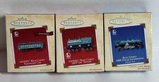 Hallmark Ornament Lionel Train Blue Comet 400E Steam Locomotive Set of 3 2002