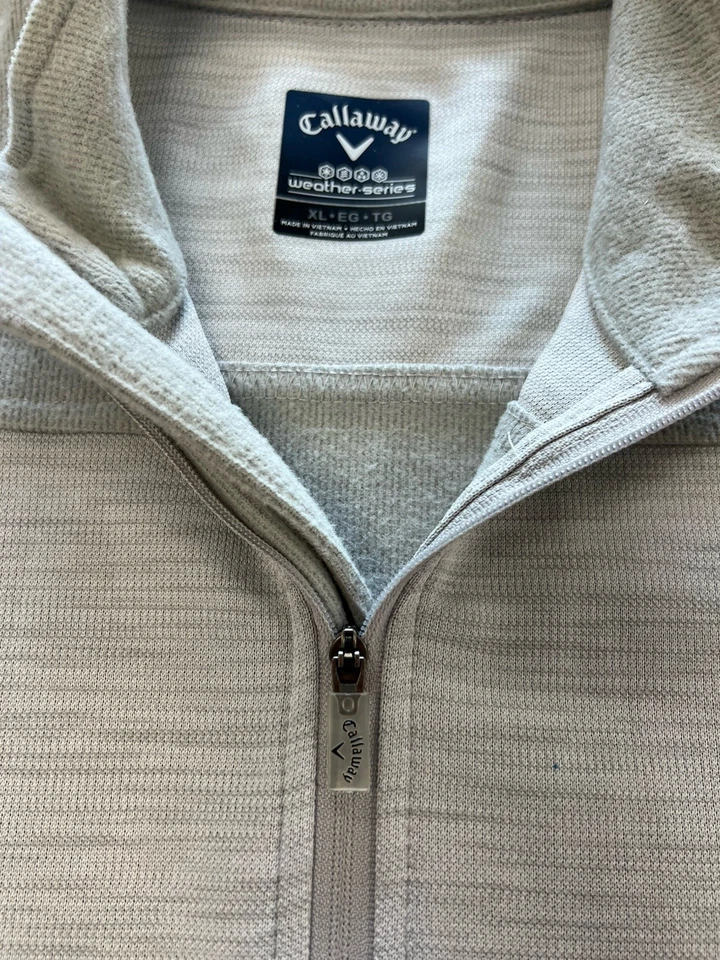 Callaway Golf Vest Mens Size XL Gray Heathered/Quilte Full Zip Sleeveless Jacket - Image 4 of 4